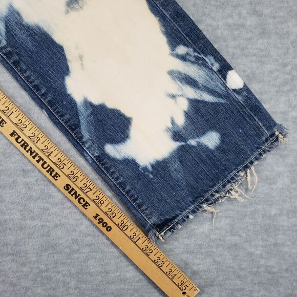 Vintage Abercrombie & Fitch Handcrafted Distressed Jeans Mens 34x32 Bleached y2k - Picture 8 of 9